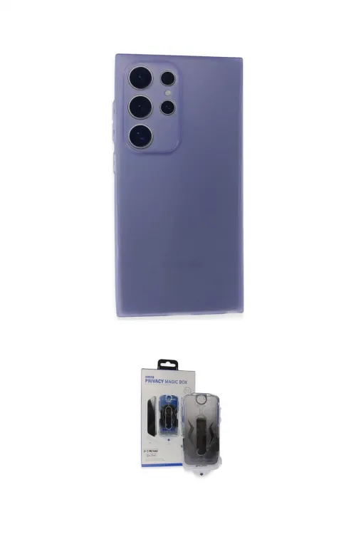 ieg™ Galaxy S24 Ultra Kılıf Atlas Minimal Prime - Siyah Vanessa Magic Hayalet Cam