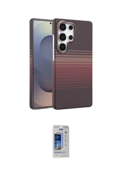 ieg™ Galaxy S24 Ultra Kılıf Doruk Serisi - Siyah Durable Full Glue Curved Cam
