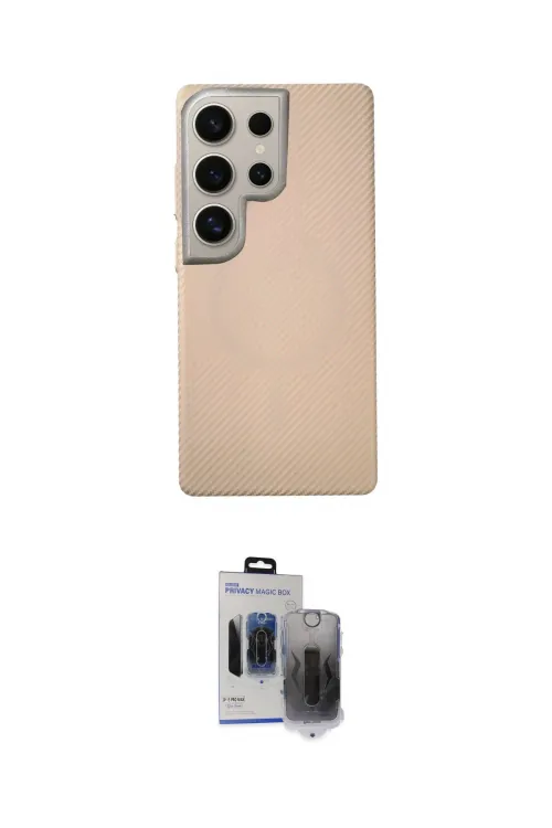 ieg™ Galaxy S24 Ultra Kılıf Eksen Prime - Siyah Vanessa Magic Hayalet Cam