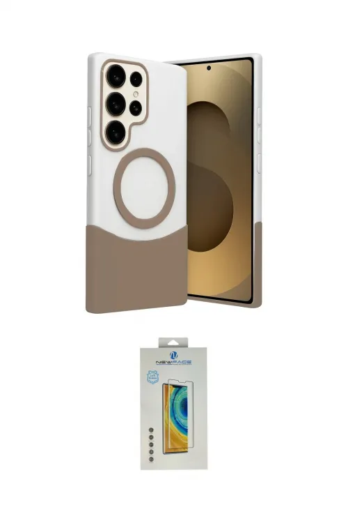 ieg™ Galaxy S24 Ultra Kılıf Kozmos Form Özel Seri - Siyah Polymer Nano Ekran Koruyucu