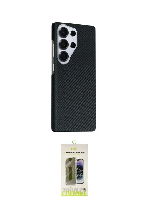 ieg™ Galaxy S24 Ultra Kılıf Kozmos Klasik Prime - Siyah Joko Magic 5D Hayalet Cam