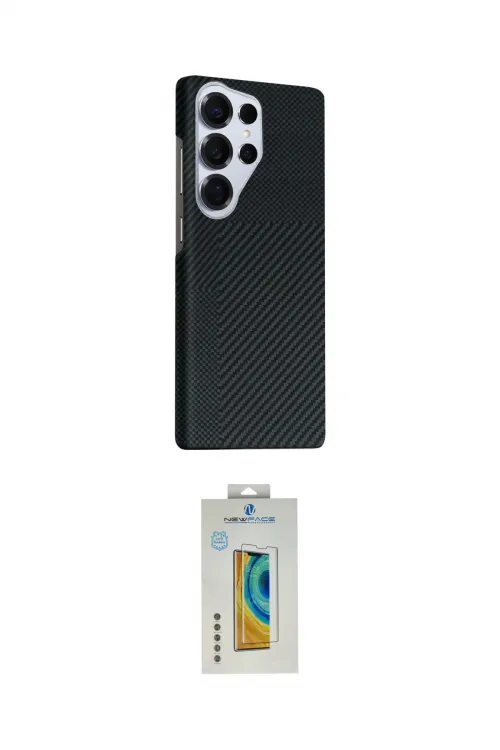 ieg™ Galaxy S24 Ultra Kılıf Kozmos Klasik Prime - Siyah Polymer Nano Ekran Koruyucu