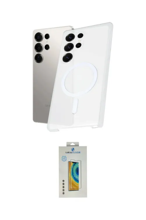 ieg™ Galaxy S24 Ultra Kılıf Kutup Minimal - Siyah Polymer Nano Ekran Koruyucu