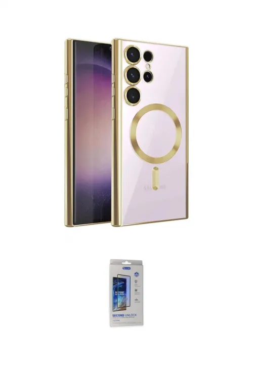 ieg™ Galaxy S24 Ultra Kılıf Nova Işık Özel Seri - Siyah Durable Full Glue Curved Cam