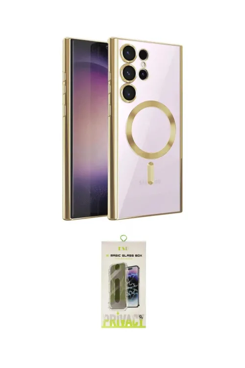 ieg™ Galaxy S24 Ultra Kılıf Nova Işık Özel Seri - Siyah Joko Magic 5D Hayalet Cam