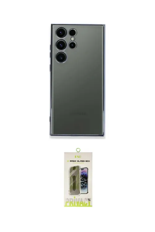 ieg™ Galaxy S24 Ultra Kılıf Vadi Minimal - Siyah Joko Magic 5D Hayalet Cam