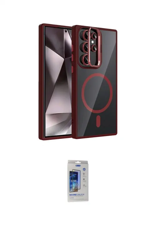ieg™ Galaxy S24 Ultra Kılıf Yadigar Asil Koleksiyonu - Siyah Durable Full Glue Curved Cam