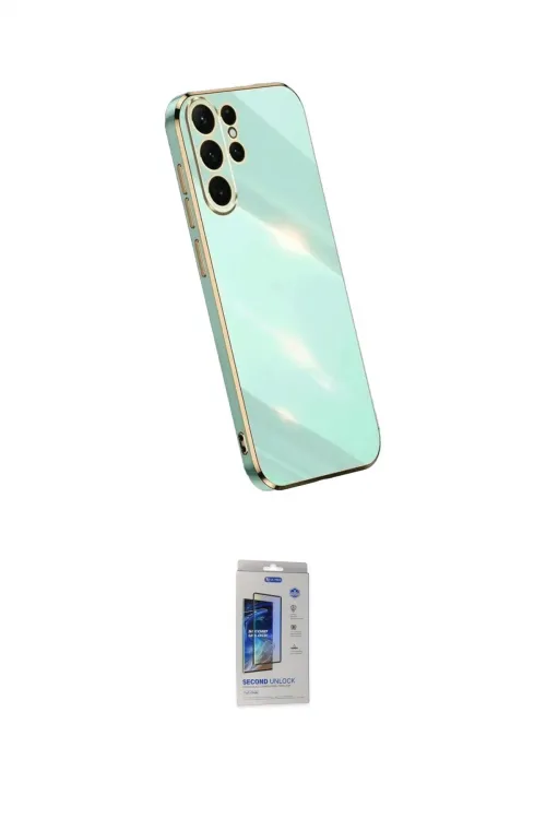 ieg™ Galaxy S24 Ultra Kılıf Yankı Serisi - Siyah Durable Full Glue Curved Cam