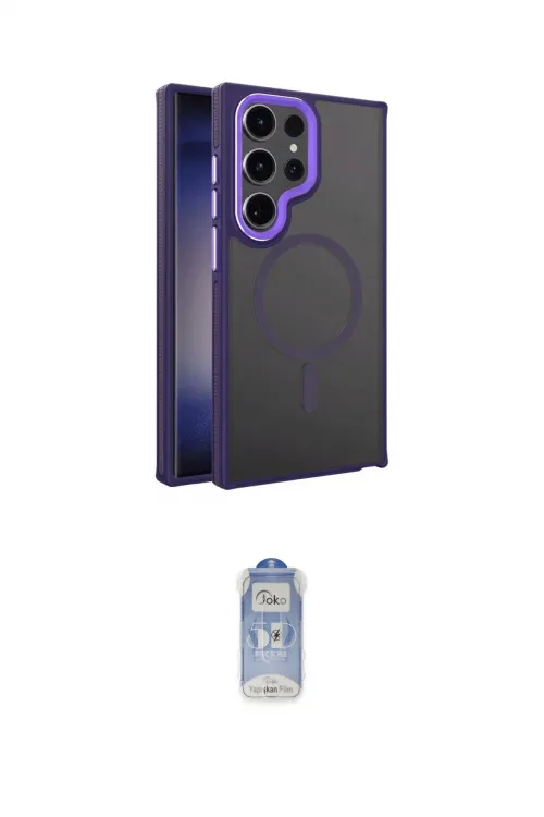 ieg™ Galaxy S24 Ultra Kılıf Yörünge Klasik - Siyah Joko Magic 5D Cam