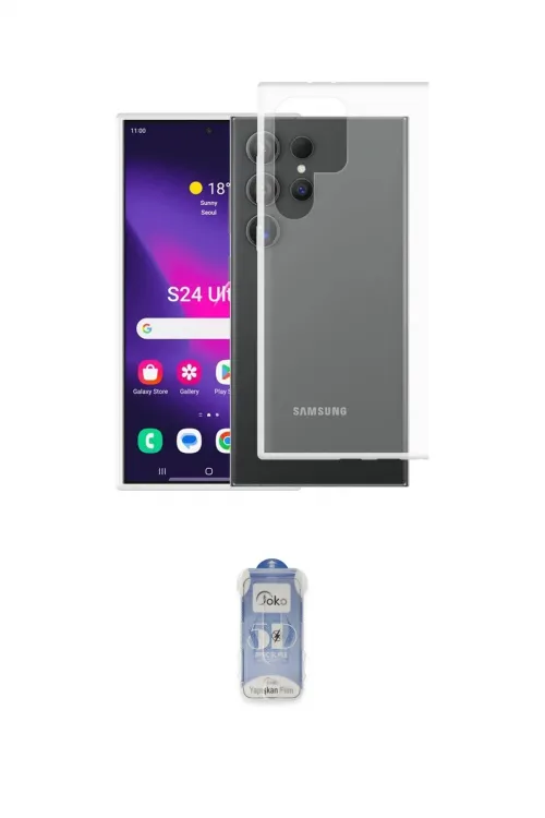 ieg™ Galaxy S24 Ultra Kılıf Zirve Doku - Siyah Joko Magic 5D Cam