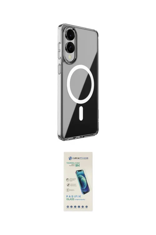 ieg™ Galaxy S25 Edge Kılıf Ahenk Yansıma Prime - Şeffaf Pasifik Cam Ekran Koruyucu