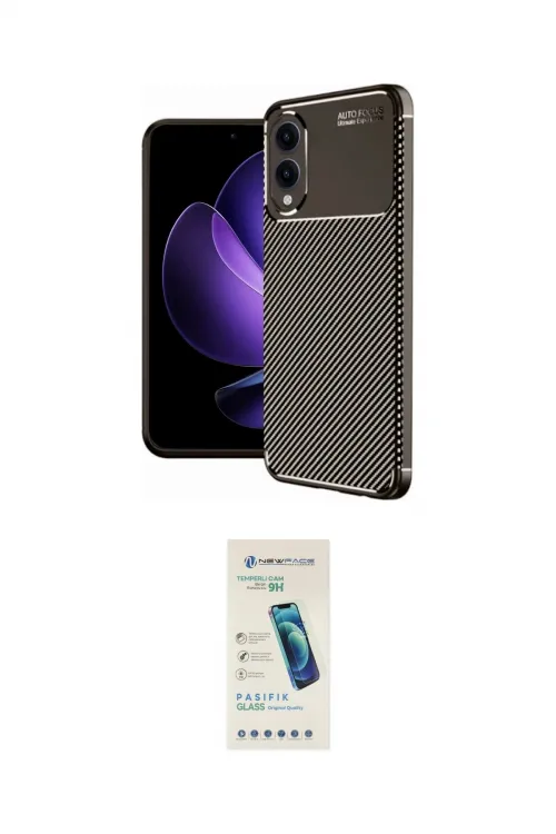 ieg™ Galaxy S25 Edge Kılıf Eksen Form Prime - Şeffaf Pasifik Cam Ekran Koruyucu