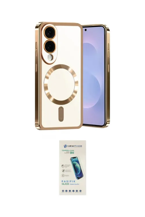 ieg™ Galaxy S25 Edge Kılıf Nova Işık Özel Seri - Şeffaf Pasifik Cam Ekran Koruyucu