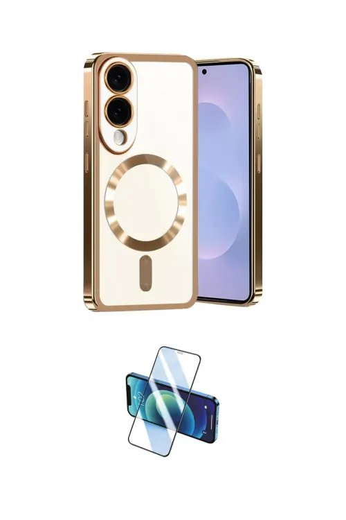 ieg™ Galaxy S25 Edge Kılıf Nova Işık Özel Seri - Siyah 3D Antistatik Cam Ekran Koruyucu