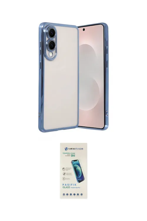 ieg™ Galaxy S25 Edge Kılıf Vadi Minimal - Şeffaf Pasifik Cam Ekran Koruyucu