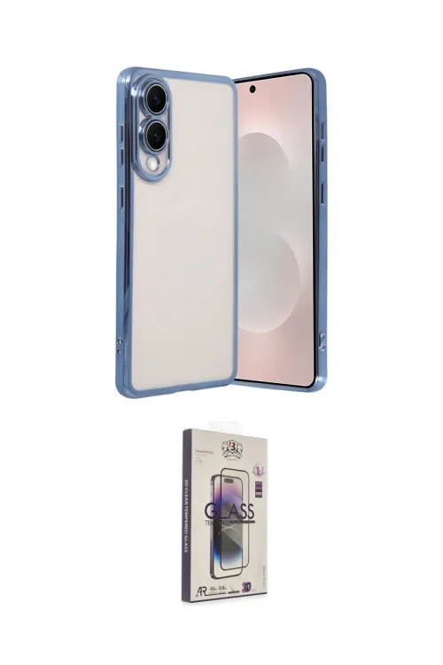 ieg™ Galaxy S25 Edge Kılıf Vadi Minimal - Siyah Bilvis 3D Cam Ekran Koruyucu