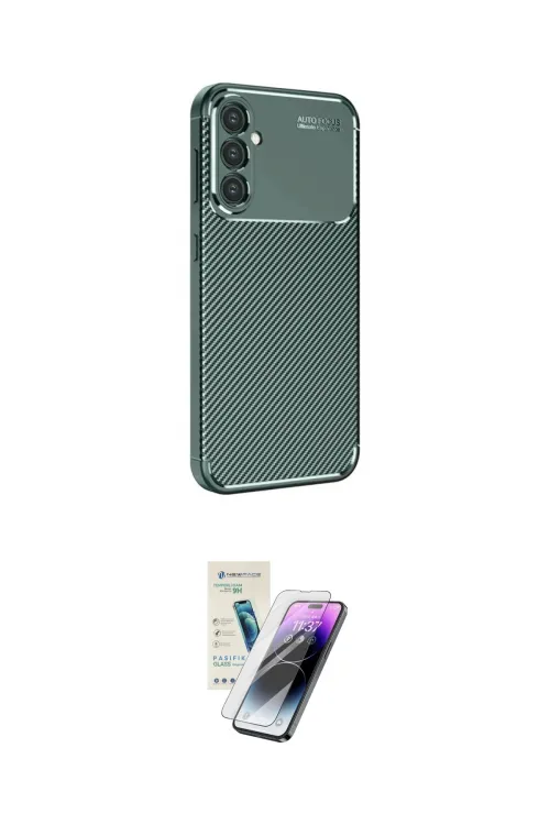 ieg™ Galaxy S25 Kılıf Eksen Form Prime - Şeffaf Pasifik Cam Ekran Koruyucu