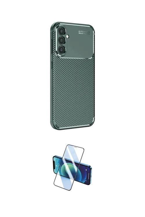 ieg™ Galaxy S25 Kılıf Eksen Form Prime - Siyah 3D Antistatik Cam Ekran Koruyucu