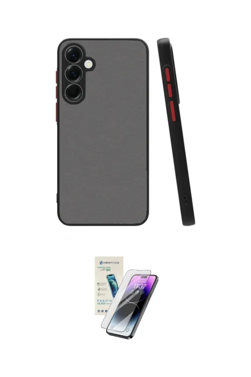 ieg™ Galaxy S25 Plus Kılıf Ahenk Çizgi Serisi - Şeffaf Pasifik Cam Ekran Koruyucu