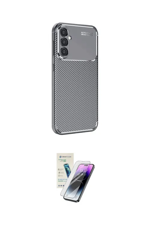ieg™ Galaxy S25 Plus Kılıf Eksen Form Prime - Şeffaf Pasifik Cam Ekran Koruyucu