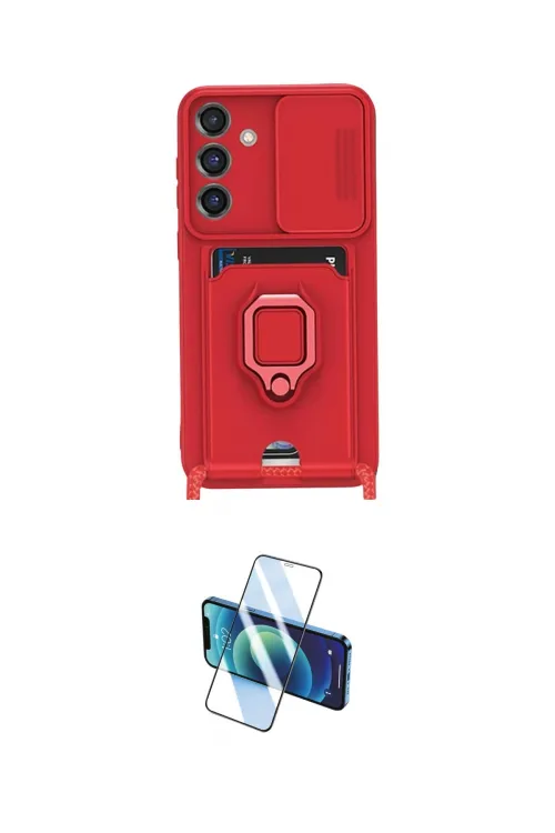 ieg™ Galaxy S25 Plus Kılıf Vadi Form Prime - Siyah 3D Antistatik Cam Ekran Koruyucu
