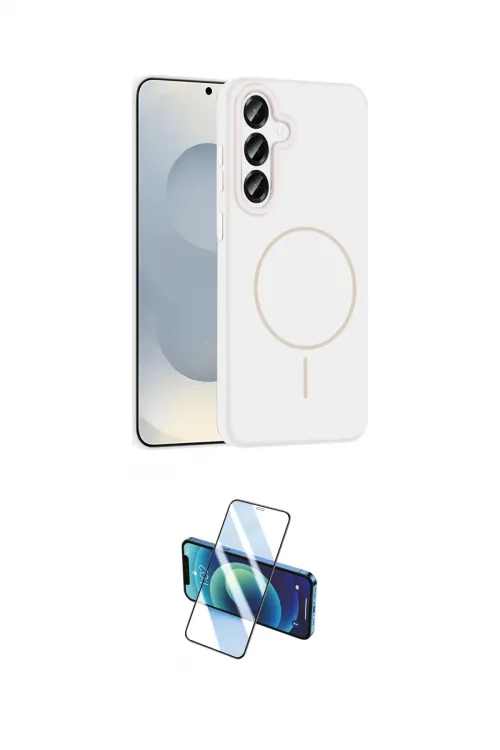 ieg™ Galaxy S25 Plus Kılıf Yankı Form Serisi - Siyah 3D Antistatik Cam Ekran Koruyucu