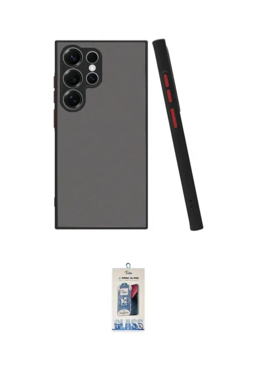 ieg™ Galaxy S25 Ultra Kılıf Ahenk Çizgi Serisi - Siyah Joko Magic 5D Cam