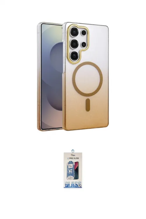 ieg™ Galaxy S25 Ultra Kılıf Ahenk Doku Özel Seri - Siyah Joko Magic 5D Cam