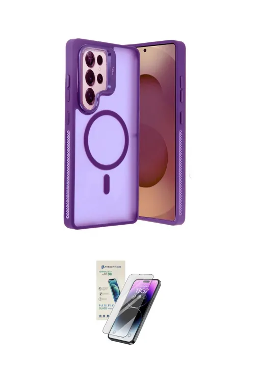 ieg™ Galaxy S25 Ultra Kılıf Akış Form - Şeffaf Pasifik Cam Ekran Koruyucu
