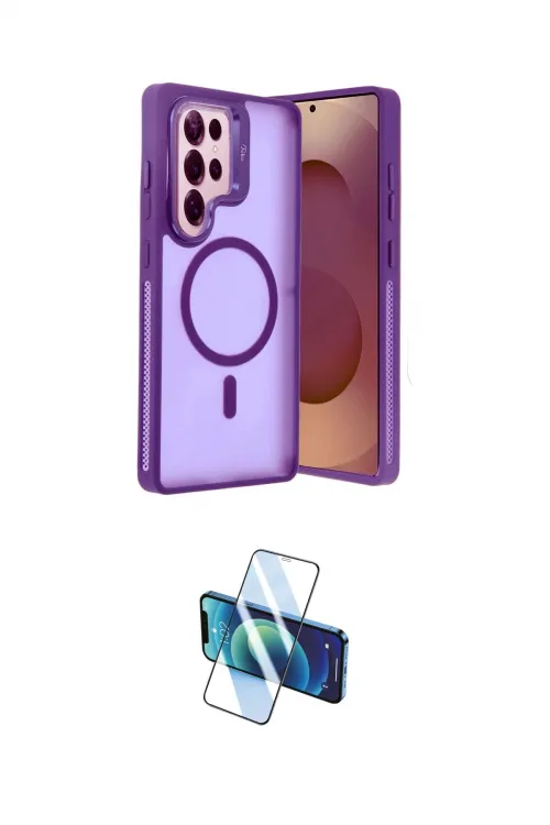 ieg™ Galaxy S25 Ultra Kılıf Akış Form - Siyah 3D Antistatik Cam Ekran Koruyucu