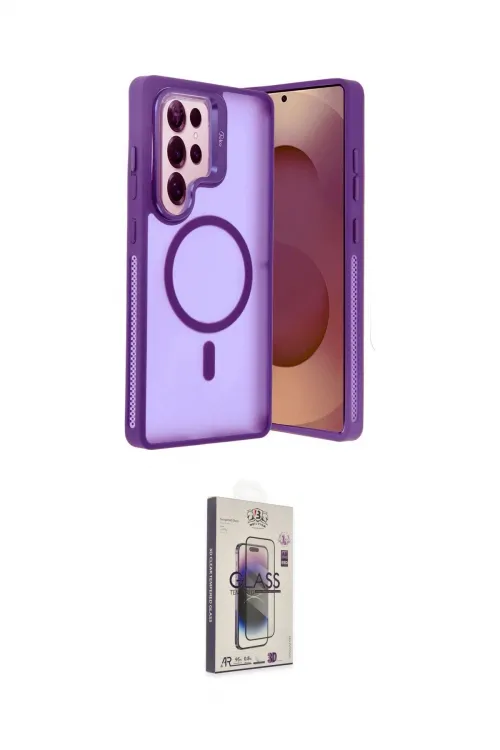ieg™ Galaxy S25 Ultra Kılıf Akış Form - Siyah Bilvis 3D Cam Ekran Koruyucu