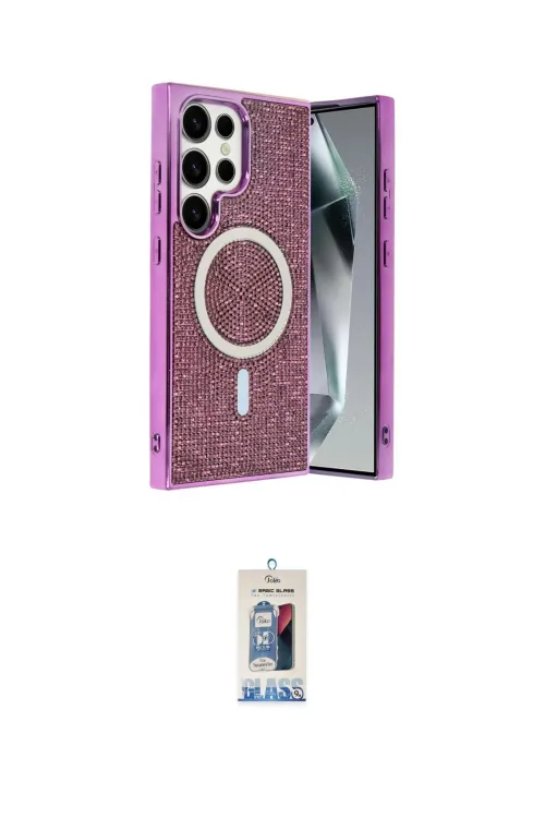 ieg™ Galaxy S25 Ultra Kılıf Eksen Çizgi - Siyah Joko Magic 5D Cam