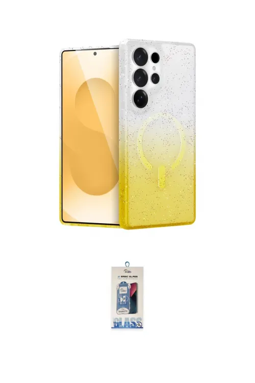 ieg™ Galaxy S25 Ultra Kılıf Eksen Minimal Özel Seri - Siyah Joko Magic 5D Cam