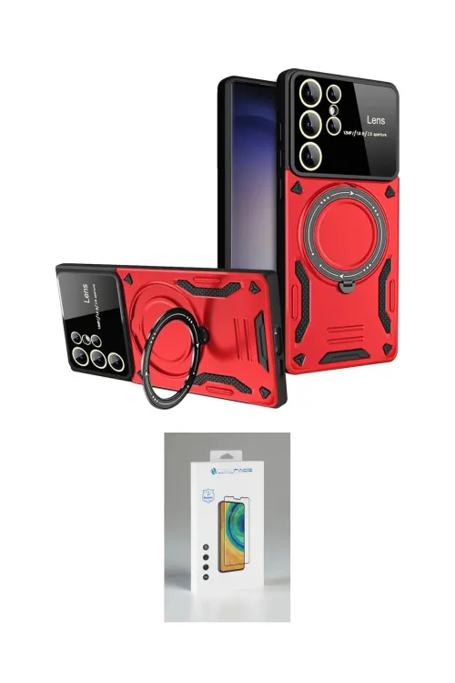 ieg™ Galaxy S25 Ultra Kılıf Kıvılcım Modern Serisi - Şeffaf Polymer Nano Ekran Koruyucu