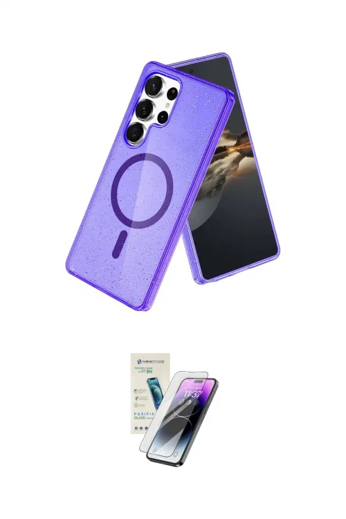 ieg™ Galaxy S25 Ultra Kılıf Nova Asil Prime - Şeffaf Pasifik Cam Ekran Koruyucu