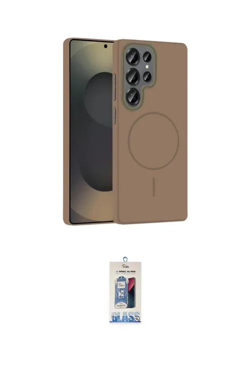 ieg™ Galaxy S25 Ultra Kılıf Siluet Doku Özel Seri - Siyah Joko Magic 5D Cam