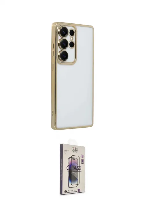 ieg™ Galaxy S25 Ultra Kılıf Vadi Minimal - Siyah Bilvis 3D Cam Ekran Koruyucu