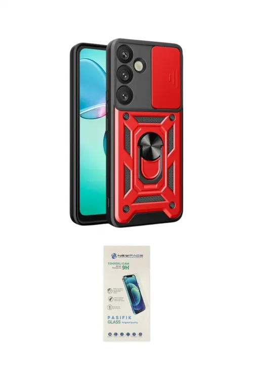 ieg™ Galaxy S26 Kılıf Ahenk Klasik - Şeffaf Pasifik Cam Ekran Koruyucu