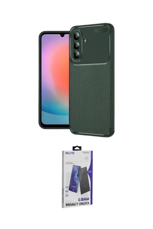 ieg™ Galaxy S26 Kılıf Eksen Form Prime - Siyah Bilvis Hayalet Cam Ekran Koruyucu