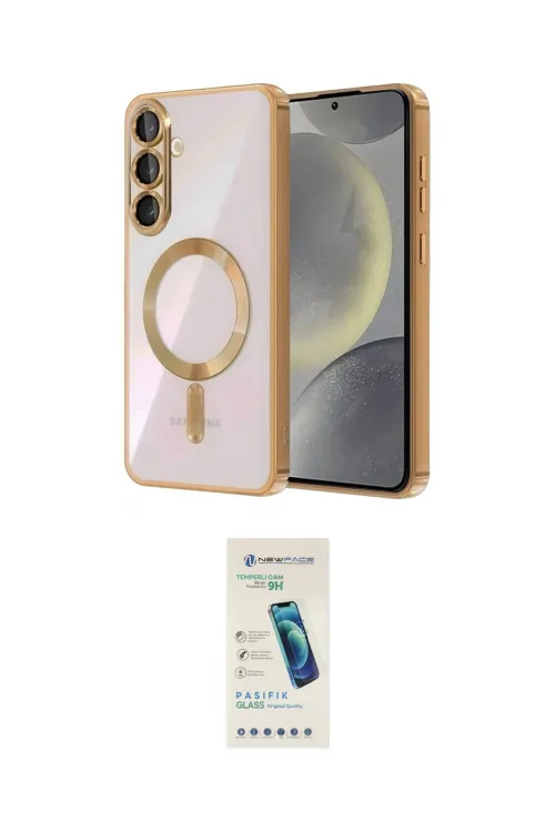 ieg™ Galaxy S26 Kılıf Nova Işık Özel Seri - Şeffaf Pasifik Cam Ekran Koruyucu