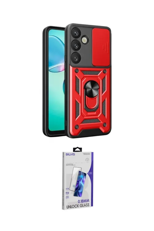 ieg™ Galaxy S26 Plus Kılıf Ahenk Klasik - Siyah Bilvis 3D Cam Ekran Koruyucu