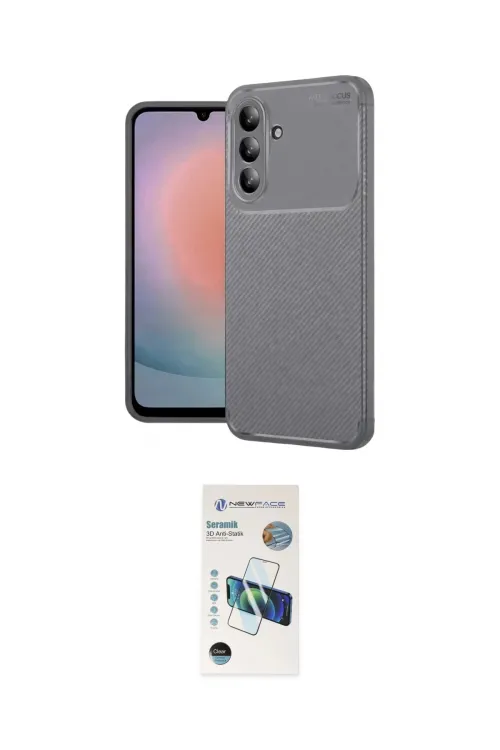 ieg™ Galaxy S26 Plus Kılıf Eksen Form Prime - Siyah 3D Antistatik Seramik Nano Ekran Koruyucu