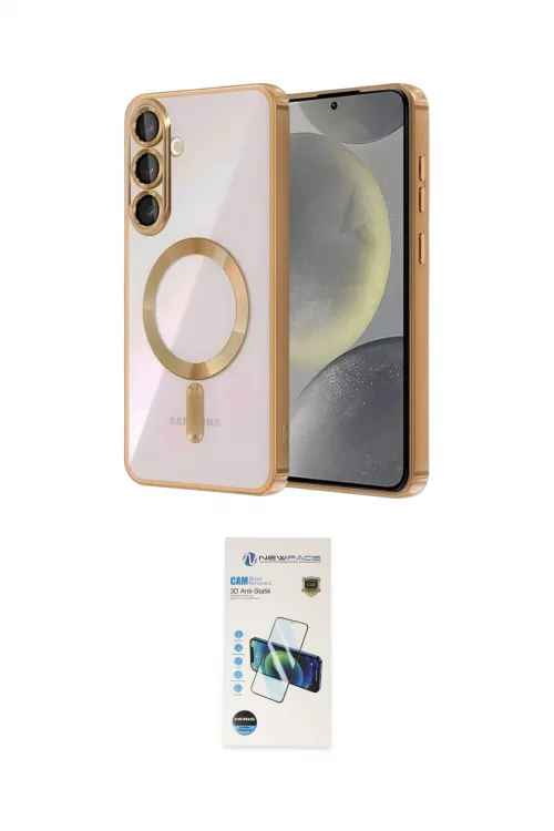 ieg™ Galaxy S26 Plus Kılıf Nova Işık Özel Seri - Siyah 3D Antistatik Cam Ekran Koruyucu