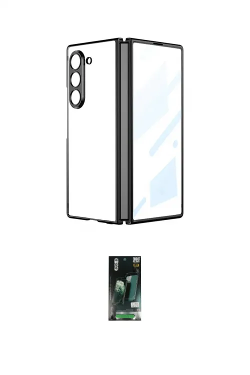 ieg™ Galaxy Z Fold 5 Kılıf Kutup Minimal Özel Seri - Şeffaf 360 Fold Full Body