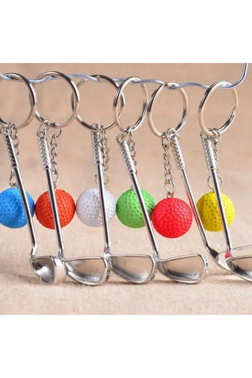 ieg™  Gerçekçi Golf Tasarımlı Şık Anahtarlık Kolye Çanta Süsü Golf Keychain