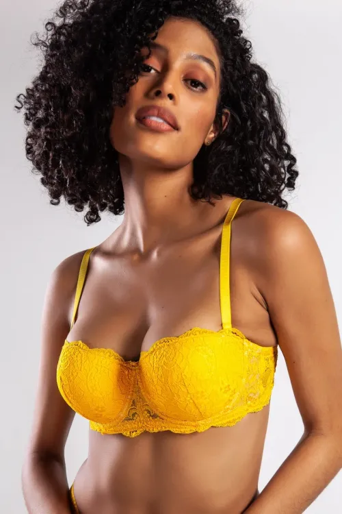 ieg™ Golshan G.Colors Push Up Strapless Bra, Sarı Konforlu ve Şık Sütyen