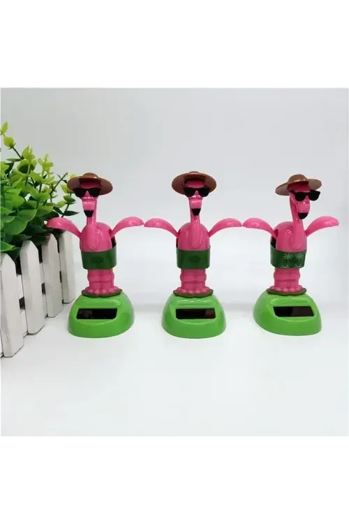 Güneş Enerjili Solar Sallanan Flamingo Figürü