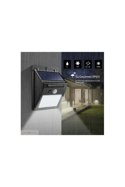 Hareket Sensörlü Solar Dış Mekan Lambası