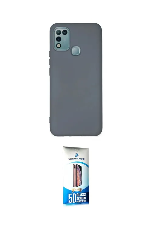 ieg™ Hot 10 Play Kılıf Ahenk Serisi - Siyah 5D Eko Cam Ekran Koruyucu