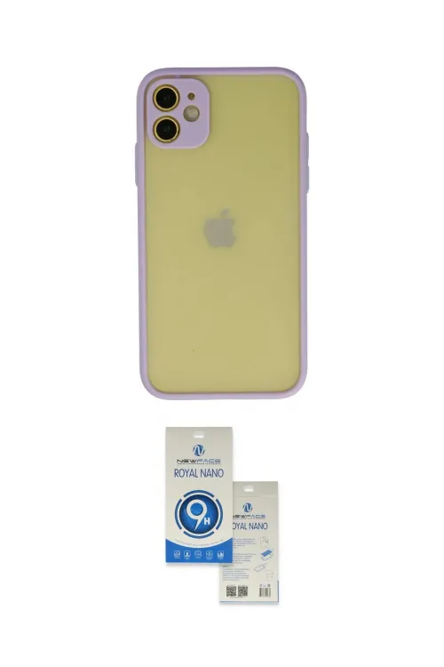 ieg™ iPhone 11 Kılıf Ahenk Çizgi Serisi - Şeffaf Royal Nano Ekran Koruyucu